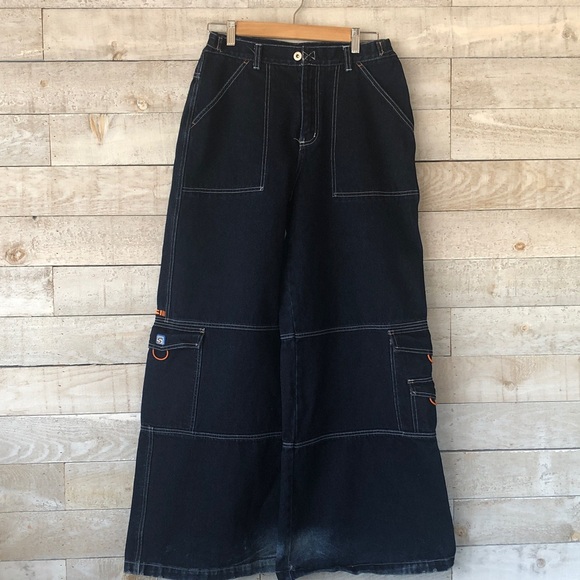 Y2K Grunge Wide leg Snakeyes denim jeans - Picture 3 of 14